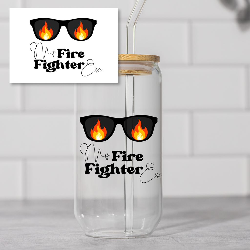My Firefighter Era – 16oz Glass Cup