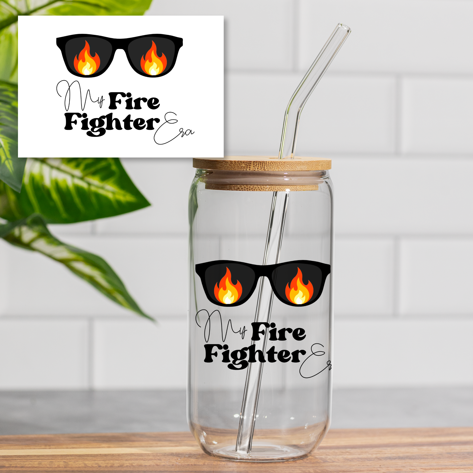 My Firefighter Era – 16oz Glass Cup
