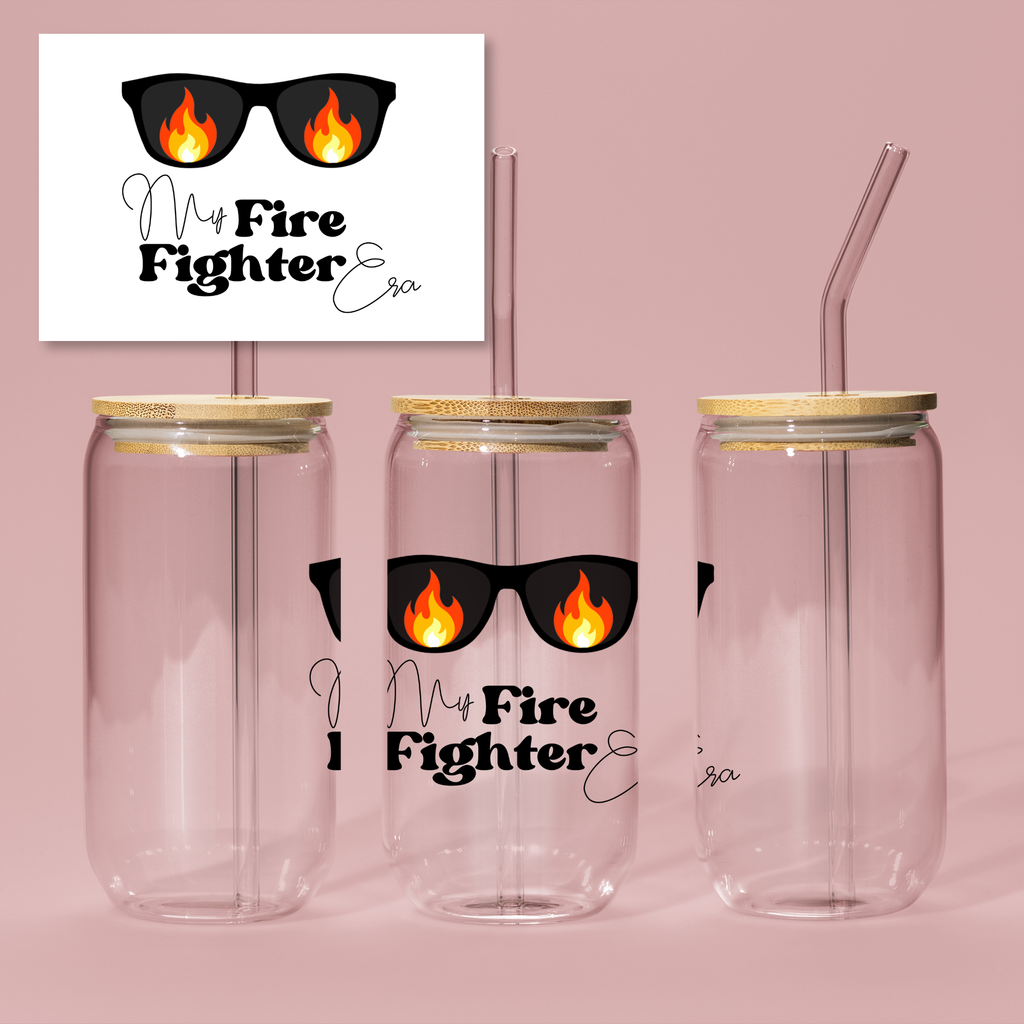 My Firefighter Era – 16oz Glass Cup