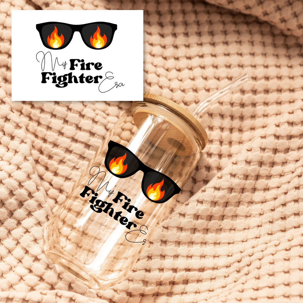 My Firefighter Era – 16oz Glass Cup